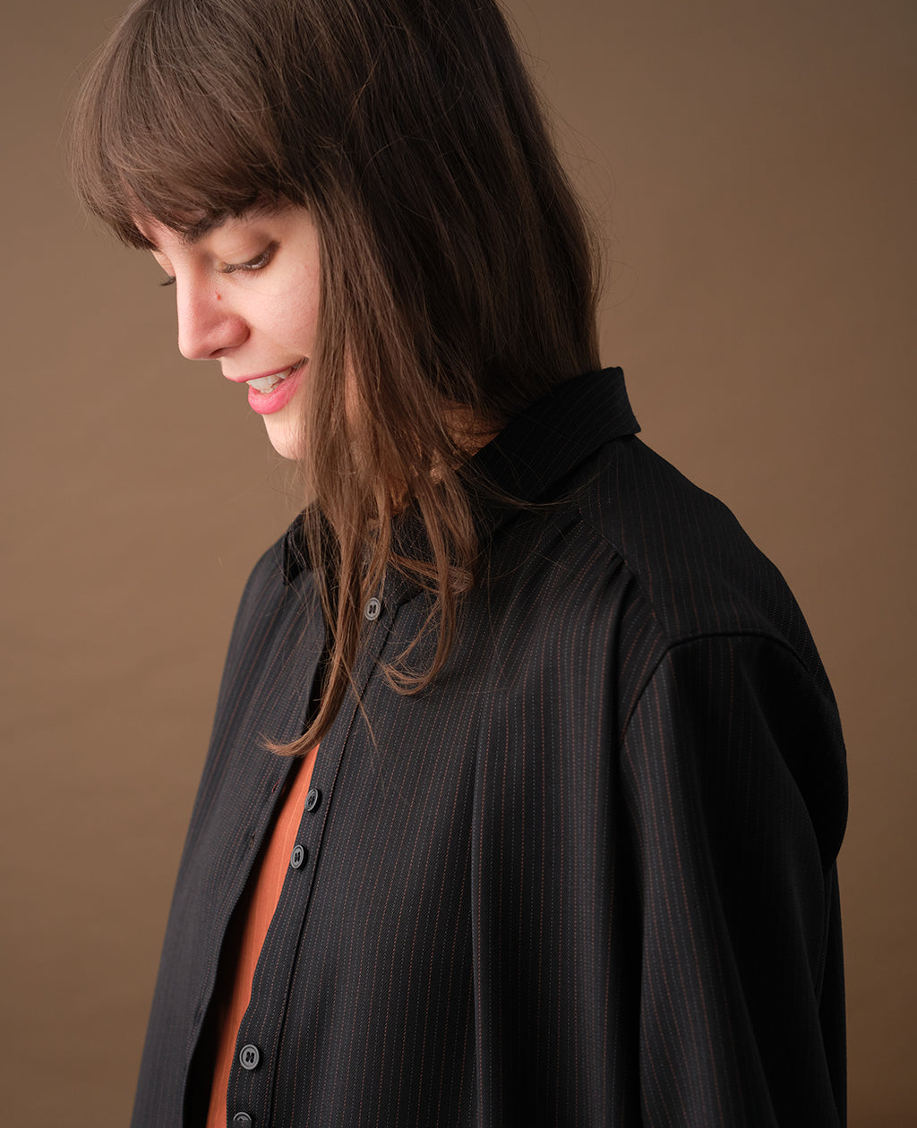 Liebling Svala Kreidestreifen-Hemdkleid