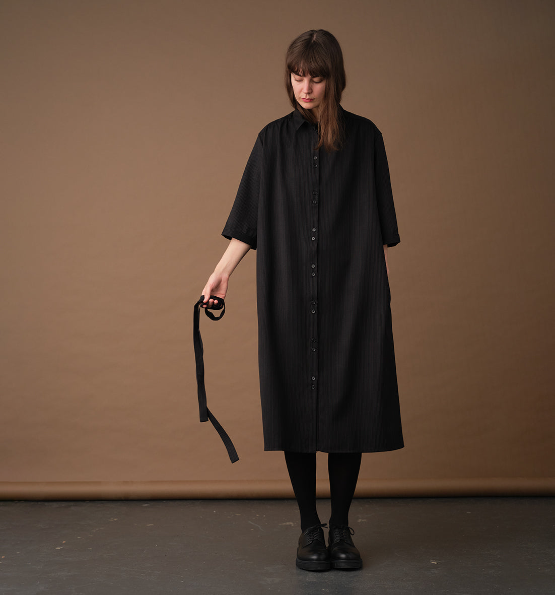 Liebling Svala Kreidestreifen-Hemdkleid